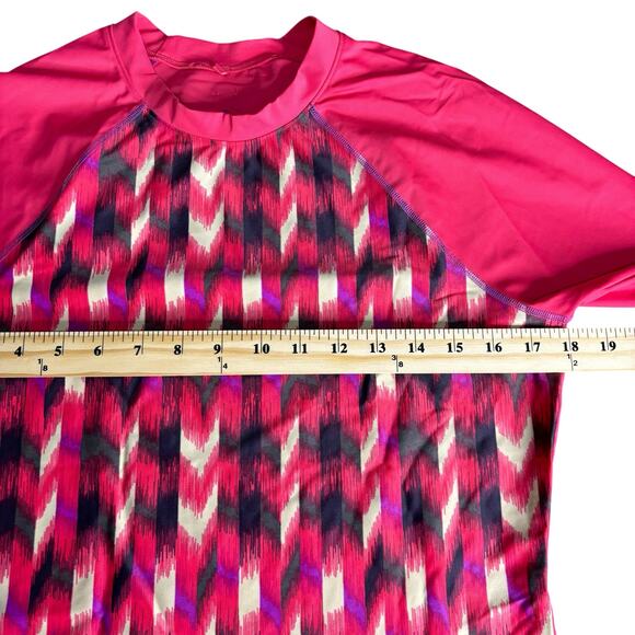 PRANA Womens Lorelie Pink Gray UV Rashguard Long Sleeve Swim Surf Medium - Picture 7 of 9